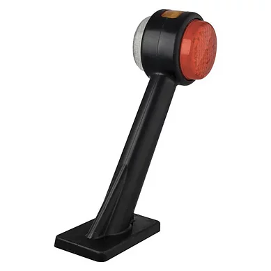 LED broadside lamp with angled stem Left 12-24v 20cm. cable