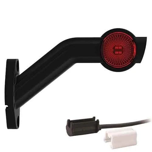 LED Sidomarkeringsljus med vinklad arm Höger 12-24V 1.5mm². kontakt