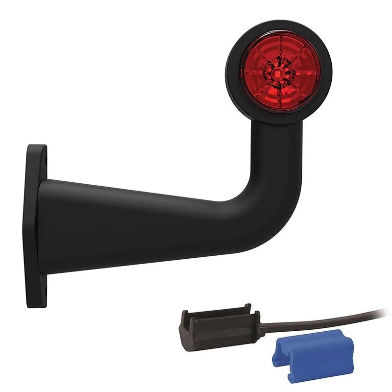 LED Sidomarkeringsljus med vinklad arm Höger 12-36V 0.75mm². kontakt