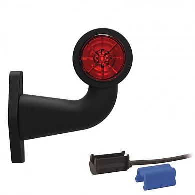 LED broadside lamp with angled stem Right 12-36v 0.75mm². connector