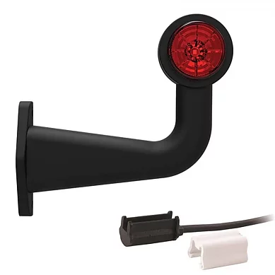 LED broadside lamp with angled stem Right 12-36v 1.5mm². connector