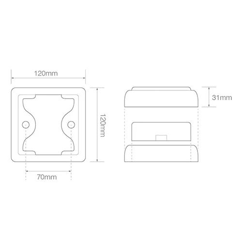 LED Backljus med svart ram 12-24V 40cm kabel - 4