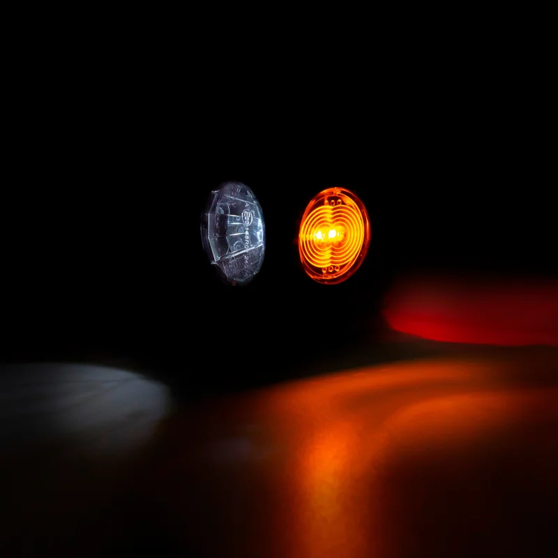 LED Dark sidomarkeringsljus röd/vit/gul 12/24V 50cm kabel - 4