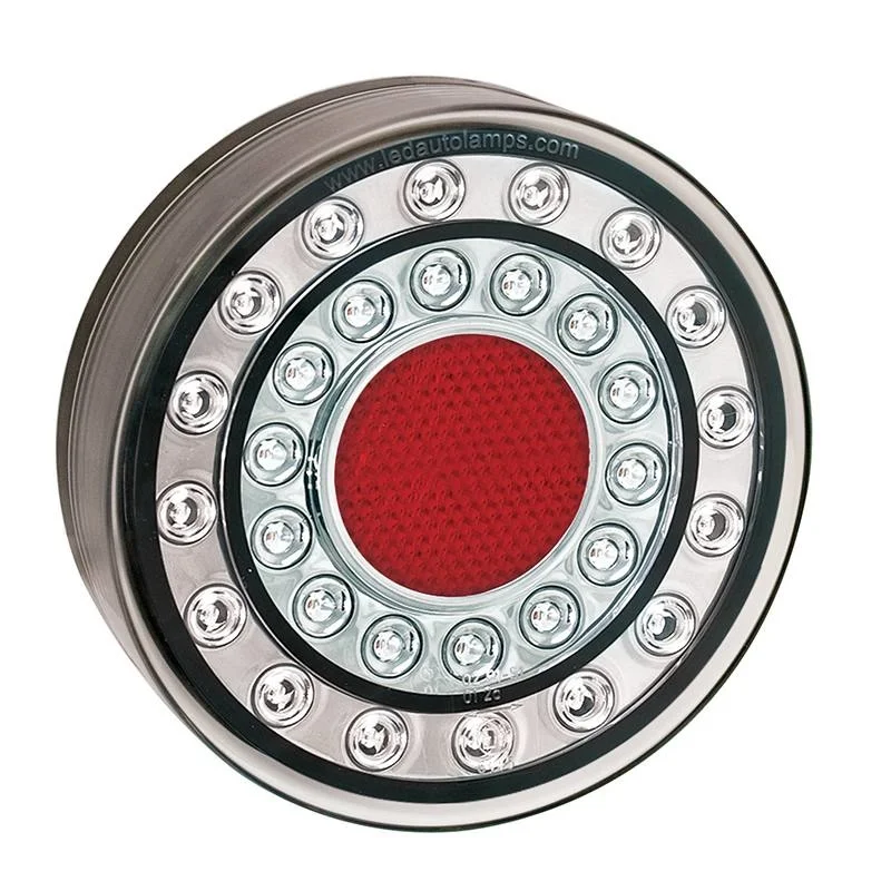 LED fog light in chrome look 12-24v 40cm. cable