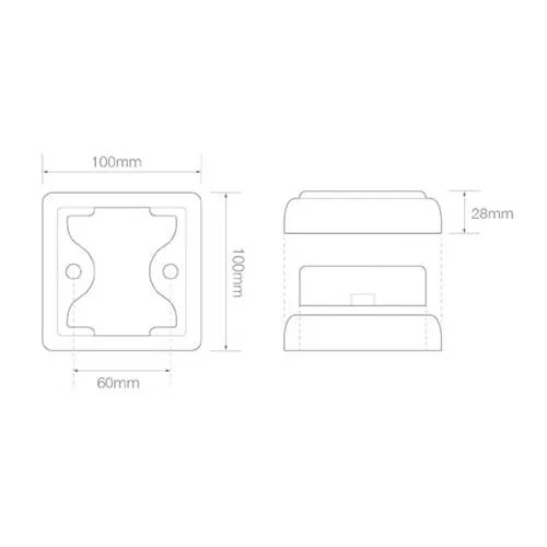 LED varningsljus med svart ram 12-24V 40cm kabel - 2