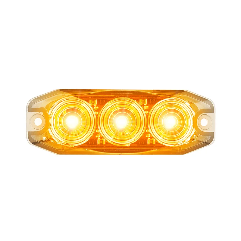 LED Compact warning light 12/24v (clear lens) - 2