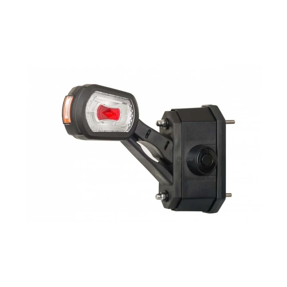 LED Voor lamp links met alarm rood/wit/amber 12/24v
