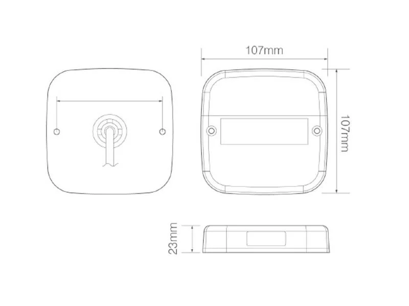 LED kompakt baklys med kent. verl. 12/24V 0,5m kabel - 4
