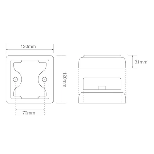 LED bromsljus, Bakljus med svart ram 12-24V 40 cm kabel - 4