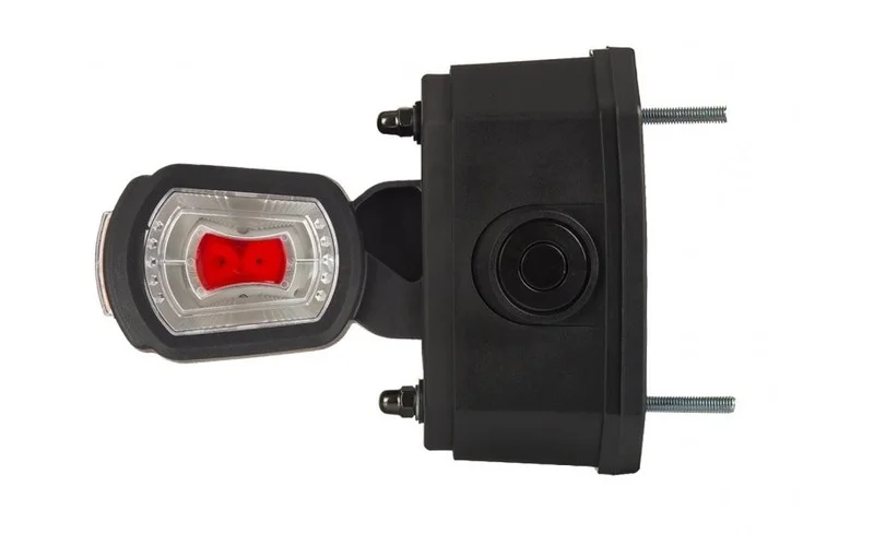 LED Sidemarkeringslys Høyre rød/hvit/amber 12/24V 50cm kabel - 2