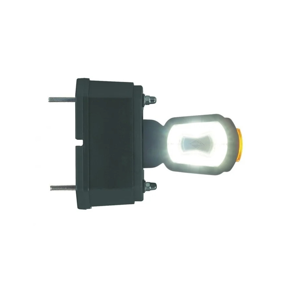 LED Sidemarkeringslys Høyre rød/hvit/amber 12/24V 50cm kabel