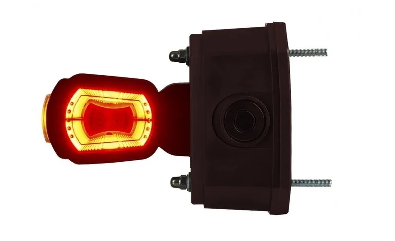 LED Sidemarkeringslys Høyre rød/hvit/amber 12/24V 50cm kabel - 3