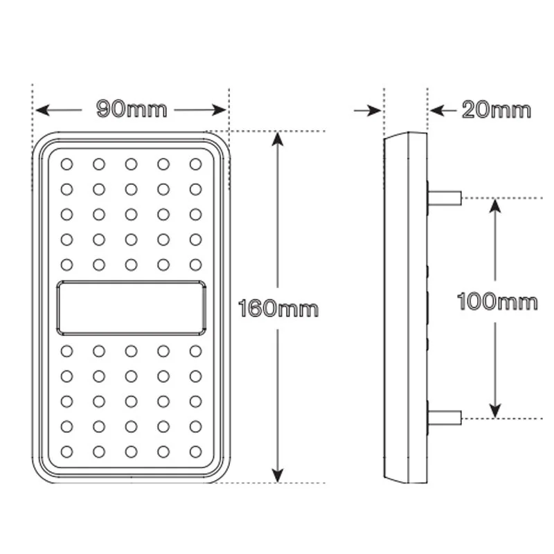 LED (2-Pack) Compact heavy duty rear light 12v / IP68 - 4