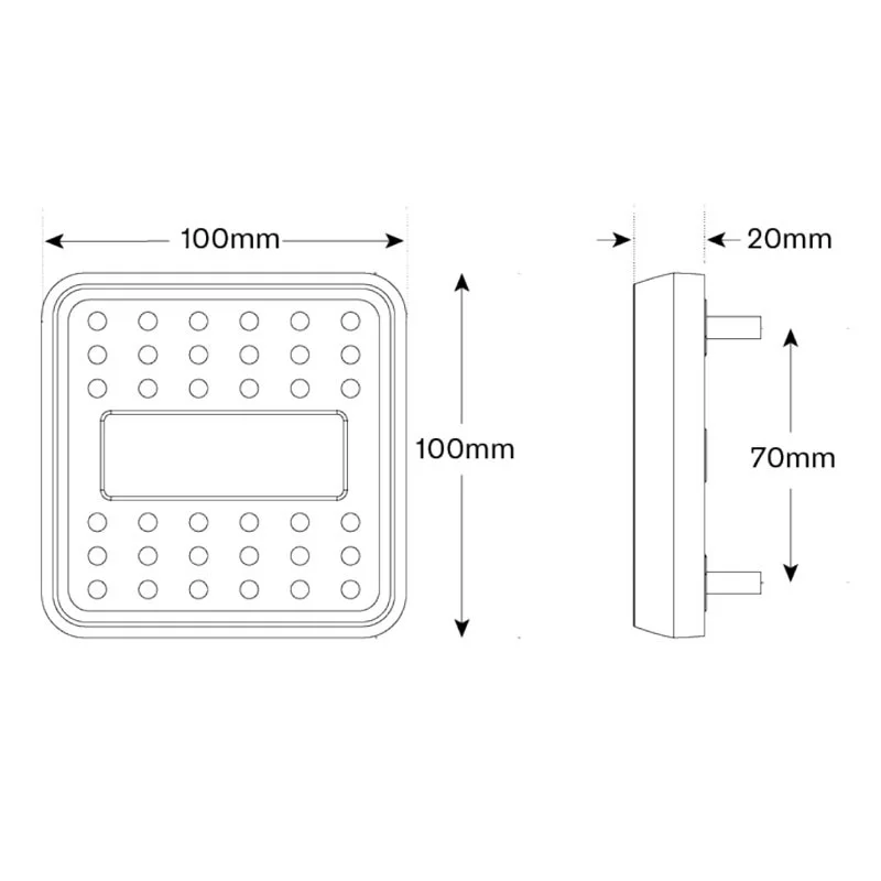 LED (2-Pack) Compact heavy duty rear light 12v / IP68 - 5