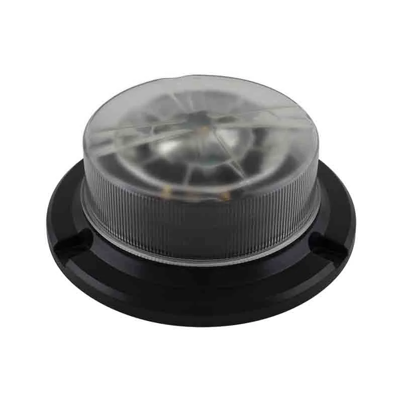 LED-varsellys med lav base oransje gjennomsiktig | 3-bolt | 12-24V | R65