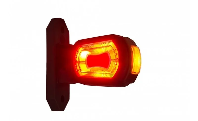 LED Sidomarkeringsljus Höger röd/vit/amber 12/24V 50cm kabel - 9