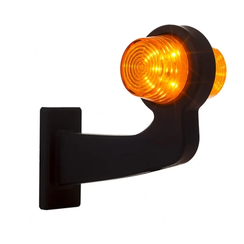 LED pendant lamp amber angled stem clear lens 12-24v