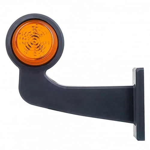 LED pendant lamp amber angled stem clear lens 12-24v - 4