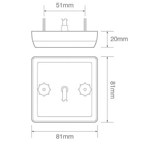 LED compact fog light 12-24v 30cm. cable - 2