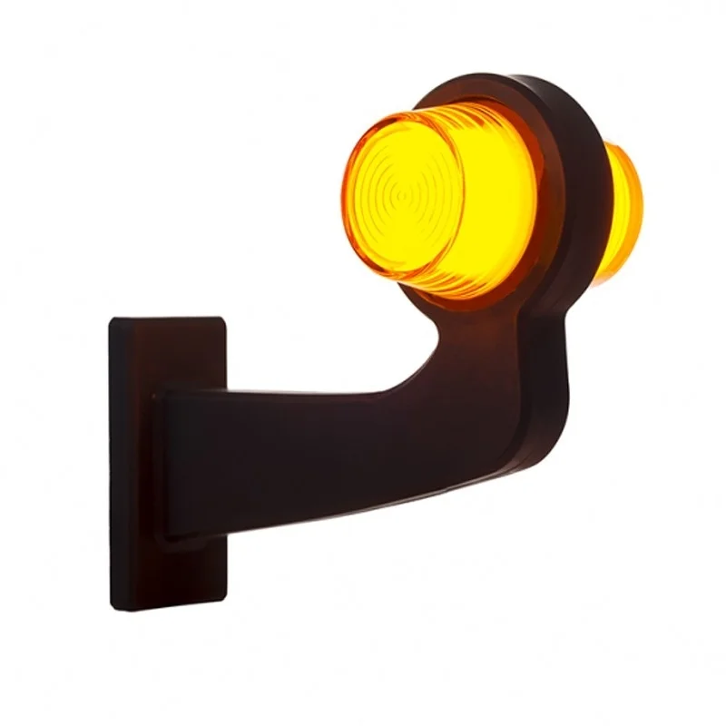 LED pendant lamp amber angled stem frosted lens 12-24v