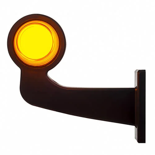 LED pendant lamp amber angled stem frosted lens 12-24v - 2
