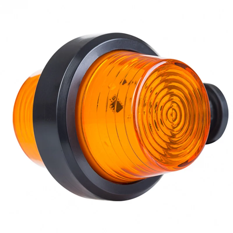 LED pendant lamp amber short stem clear lens 12-24v - 2