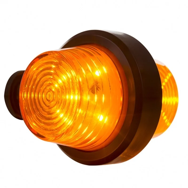 LED pendant lamp amber short stem clear lens 12-24v