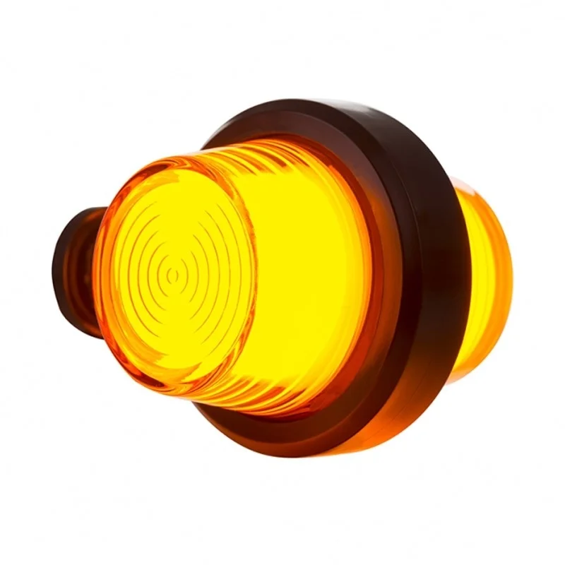 LED Sidemarkeringslys amber kort arm frostat glass 12-24V.