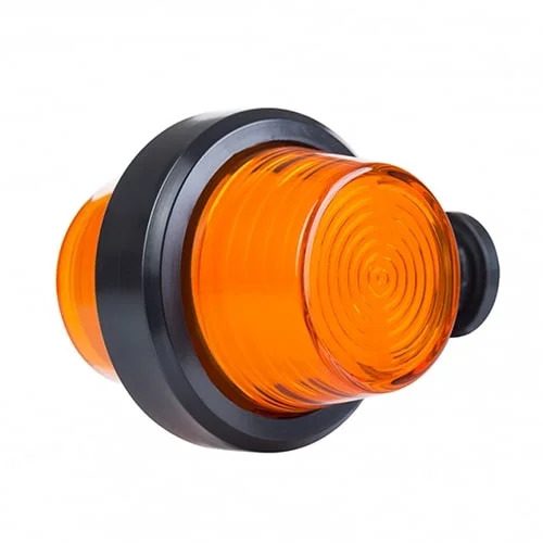 LED Sidemarkeringslys amber kort arm frostat glass 12-24V. - 2