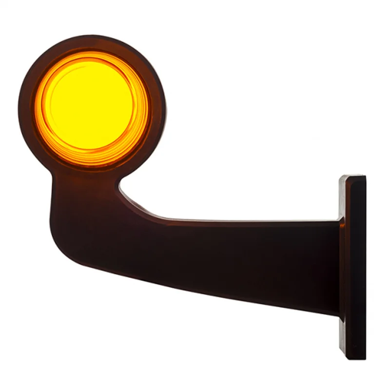 LED pendant lamp Left angled stem & frosted lens 12-24v - 5