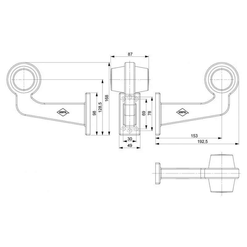 LED Sidemarkeringslys Venstre vinklet arm klar linse 12-24V - 8