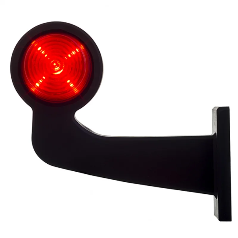LED Sidemarkeringslys Venstre vinklet arm klar linse 12-24V - 3