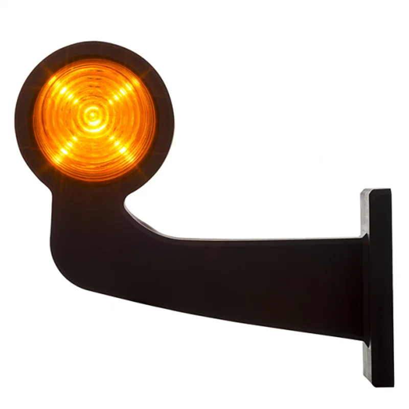 LED Sidemarkeringslys Venstre vinklet arm klar linse 12-24V - 6