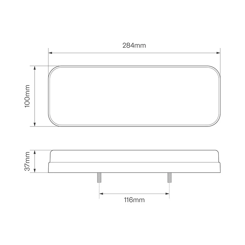 Left LED neon rear light 12-24v - 7