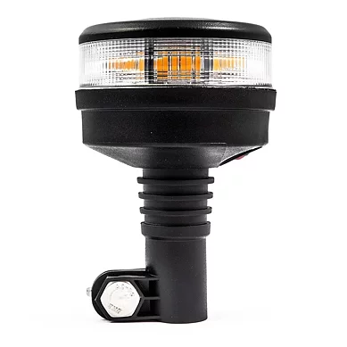 LED warning light R65 amber with clear lens | 12-24V | DIN base
