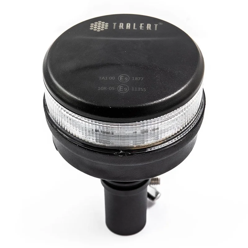 LED warning light R65 amber with clear lens | 12-24V | DIN base - 4