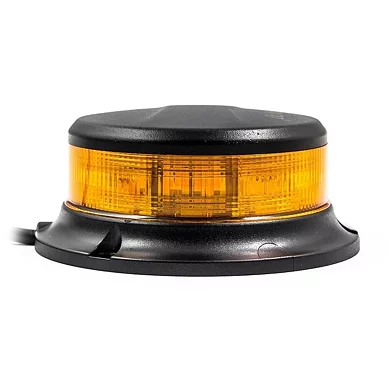 LED warning light amber with amber lens | 12-24V | 3-bolt | R65