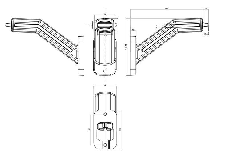 LED Position lamp left excl. flashing light, dark lens 12-24v - 7