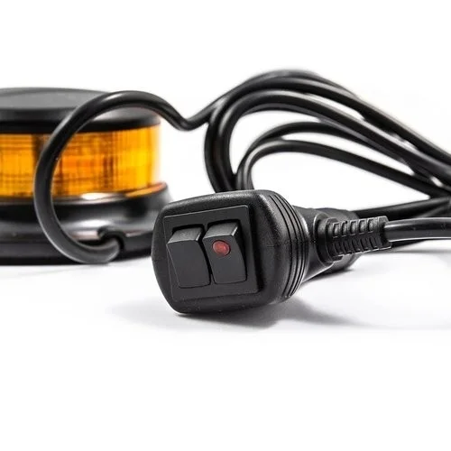 LED-varningsljus orange med klar lins | 12-24V | magnet | R65 - 3