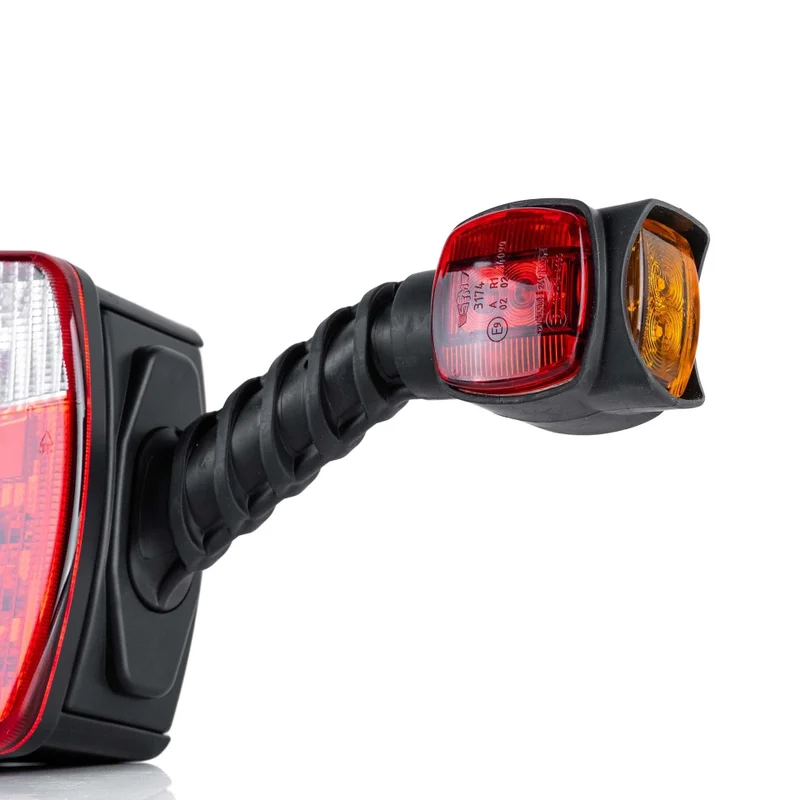LED Trailerlampe høyre med baklys 12-24V 7-PIN AMP - 4