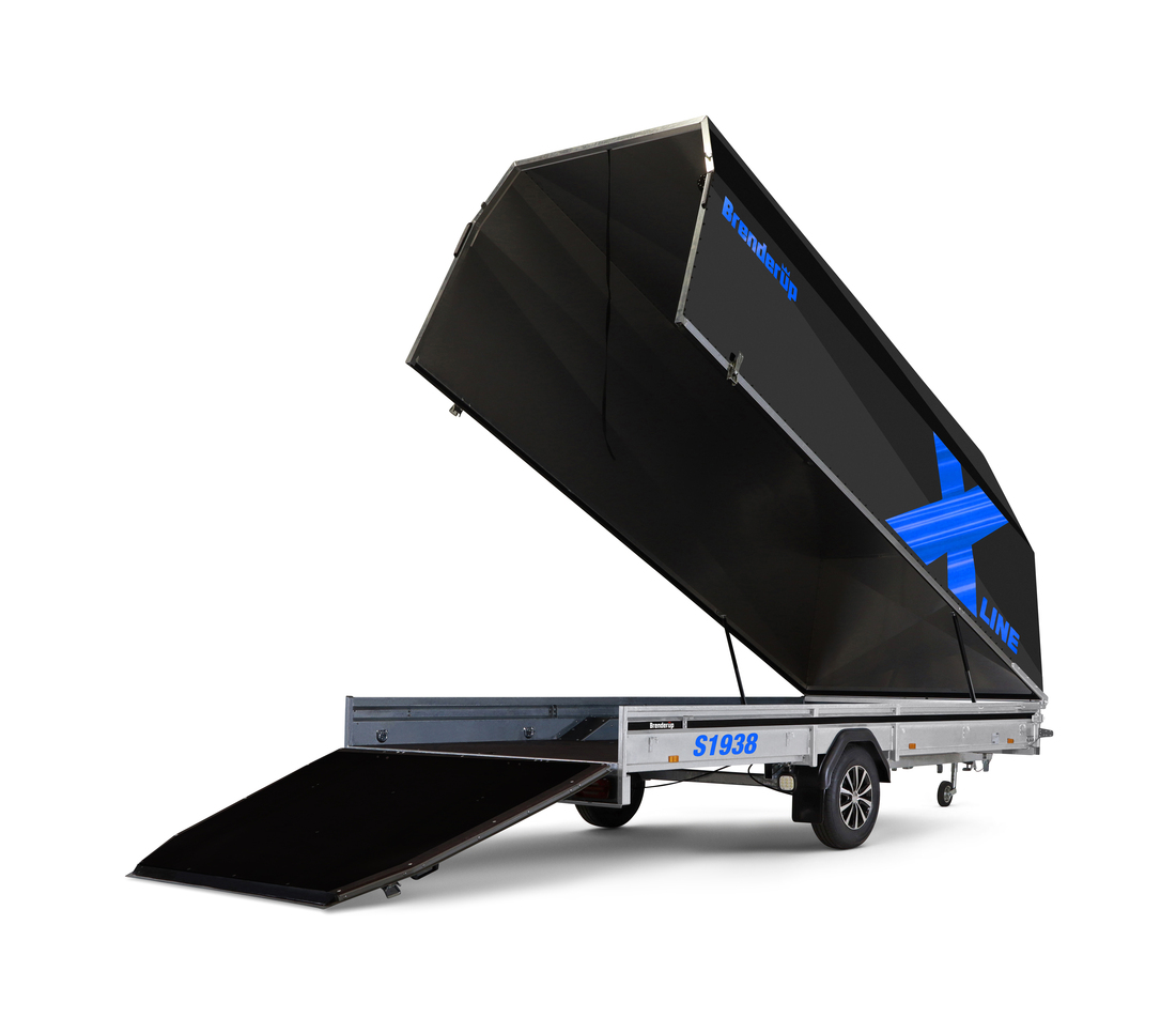 Brenderup Snöskotersläp X-line Svart Shadow Drift Inline 380L 1240 kg - 3
