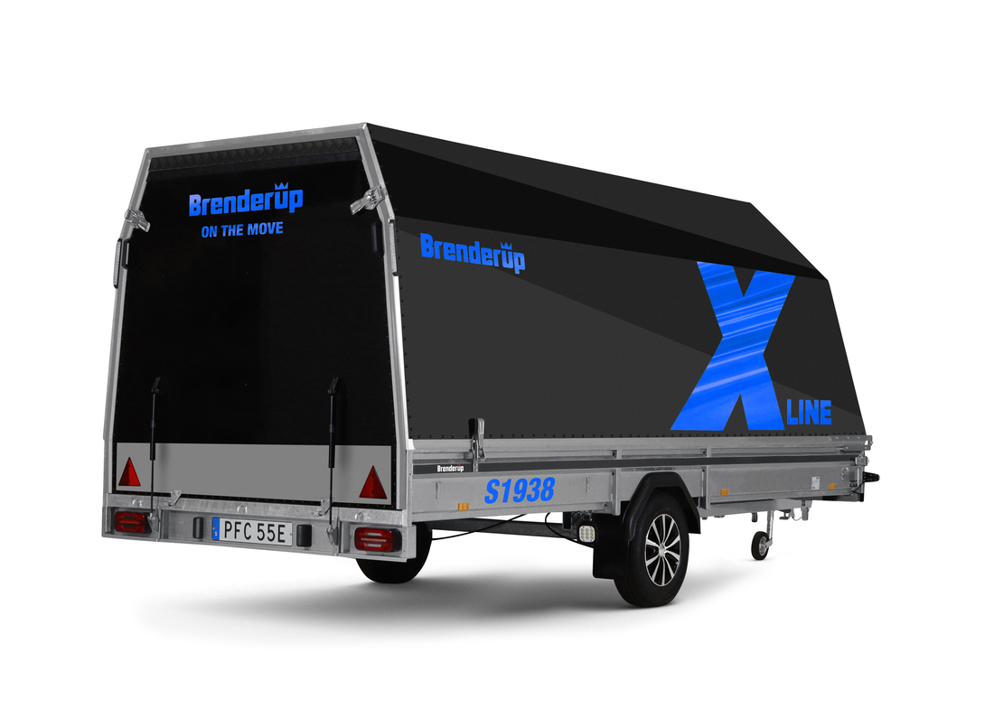 Brenderup Snöskotersläp X-line Svart Shadow Drift Inline 380L 1240 kg - 5