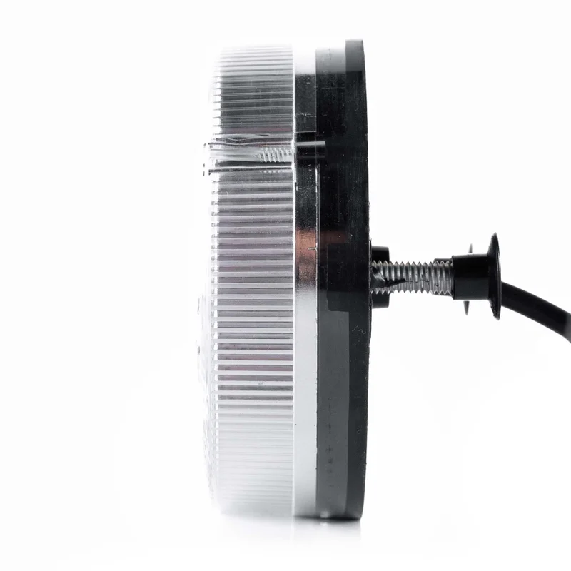 LED reversing light round, transp. lens 12-24v 50cm cable - 3
