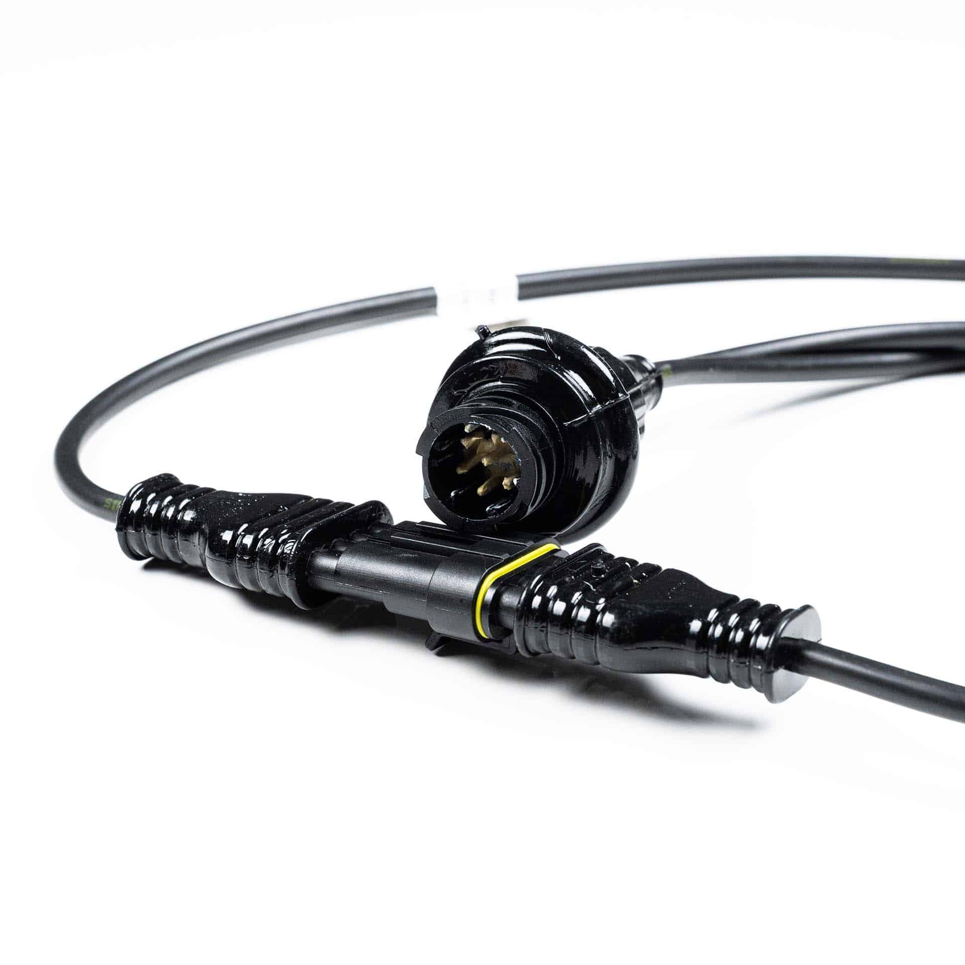 Y-kabel for 3 baklys (skyvekontakt) inkl. sidekabel - 4