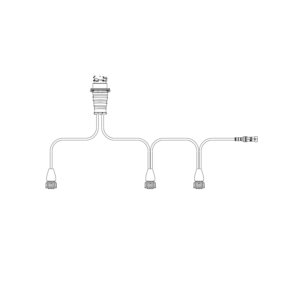 Y-kaapeli 3 takavalolle (5-PIN) sis. sivukaapeli