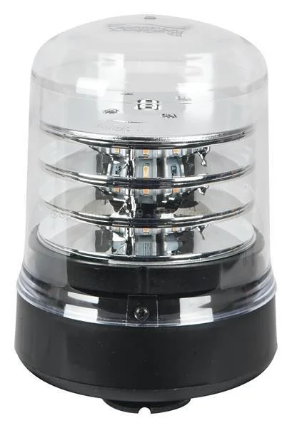LED-varningsljus orange/transp. R65 12-24V 3-bults B200-serien