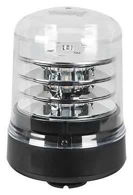 LED-advarsellys orange/transp. R65 12-24V 3-bolt B200-serien