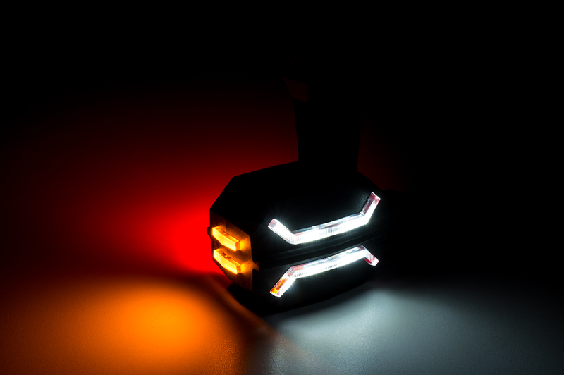 LED Sidemarkeringslys Høyre, rød-hvit-amber, 12-24V, 60cm kabel. - 4