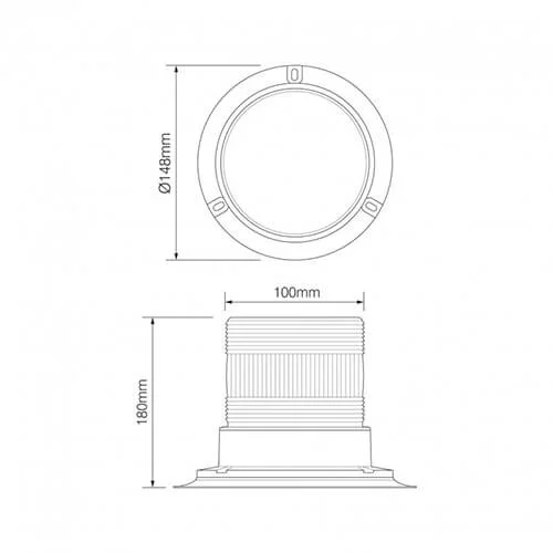 LED Flash/Swinglight R65 10-30V with PC magnet mounting - 2