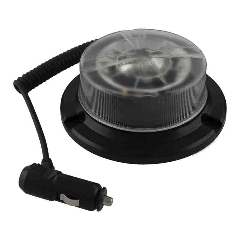 Lav Base LED advarsellys R65 Orange/Forstørrelsesglas 12-24V